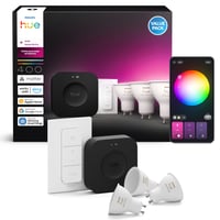 Philips Hue WCA startpakke (3x GU10 pærer + lysdæmper + Bridge Pro)