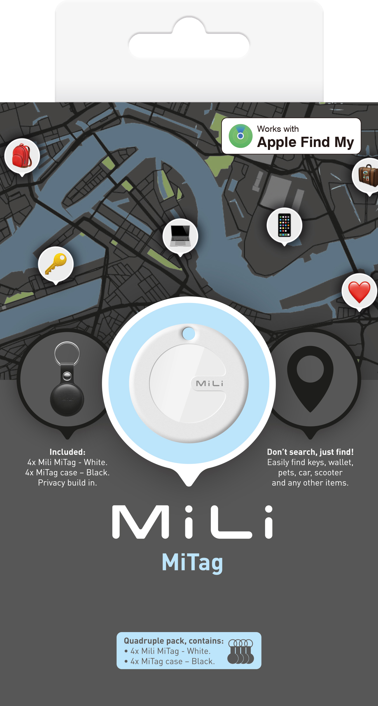MiLi MiTag 4-Pack