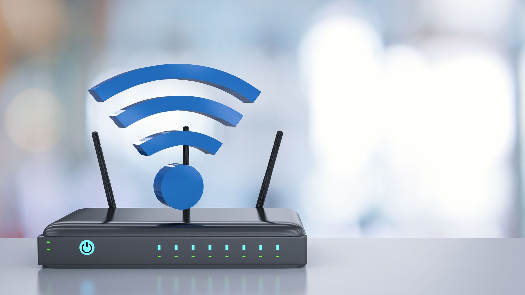 Router with wi-fi and icon