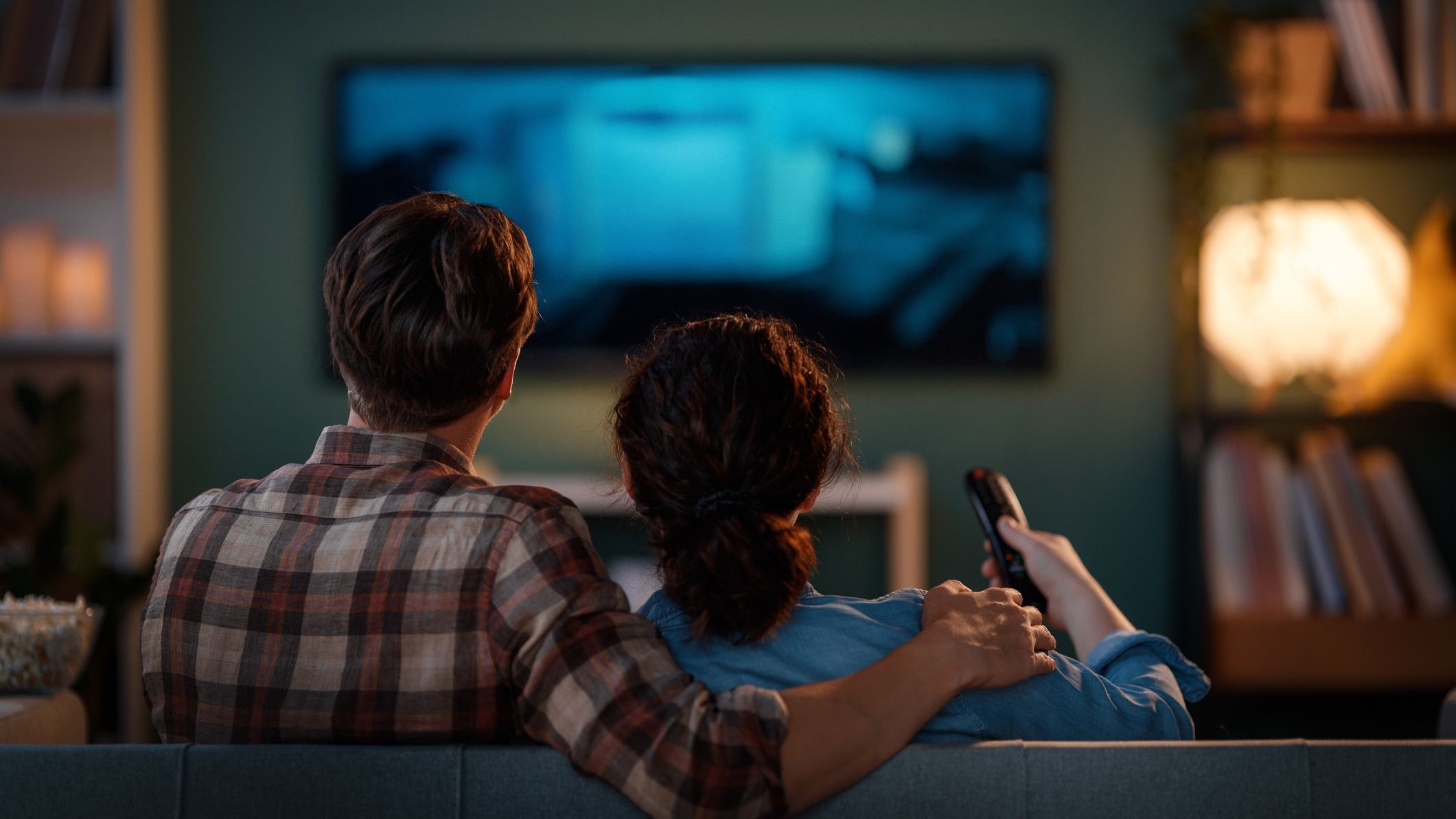 Couple watching TV