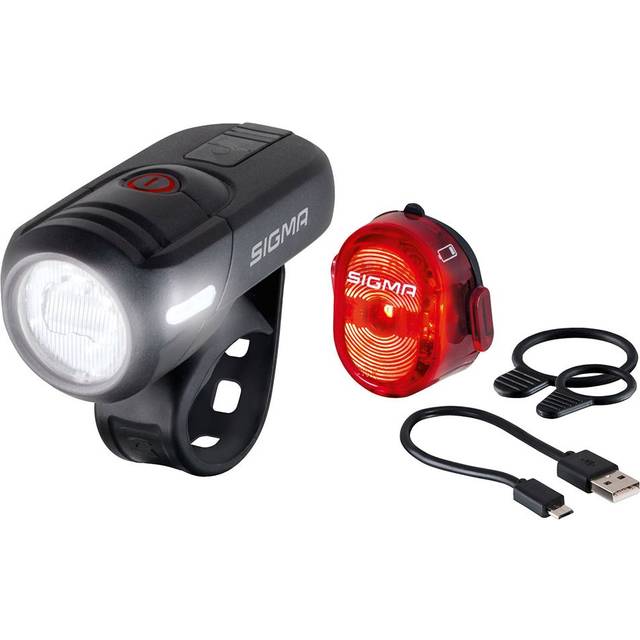 SIGMA Sport LED Bicycle Light Set Aura 45 USB + Nugget 2 with 45/15 Lux