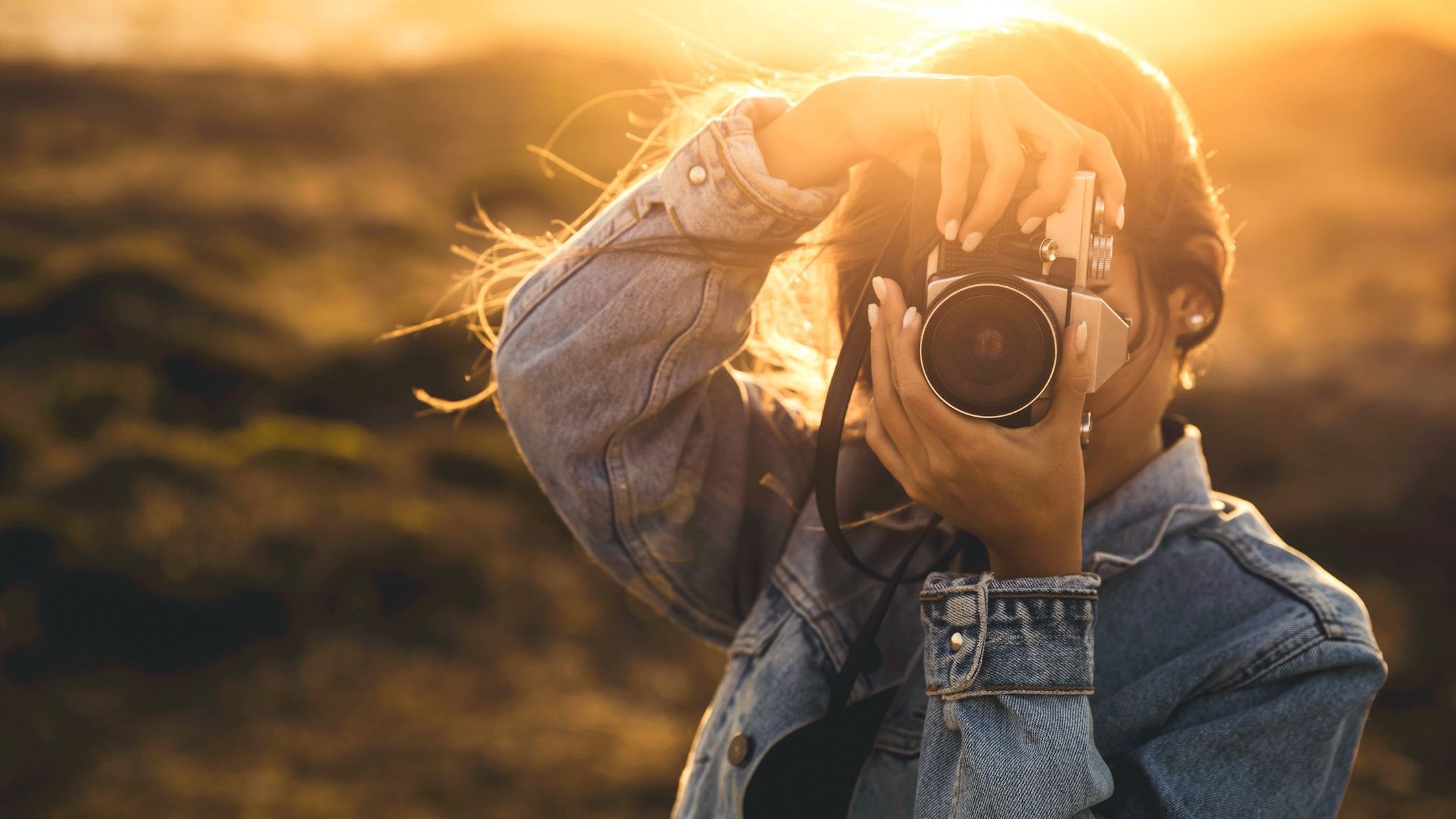 Woman Taking Picture Outdoors