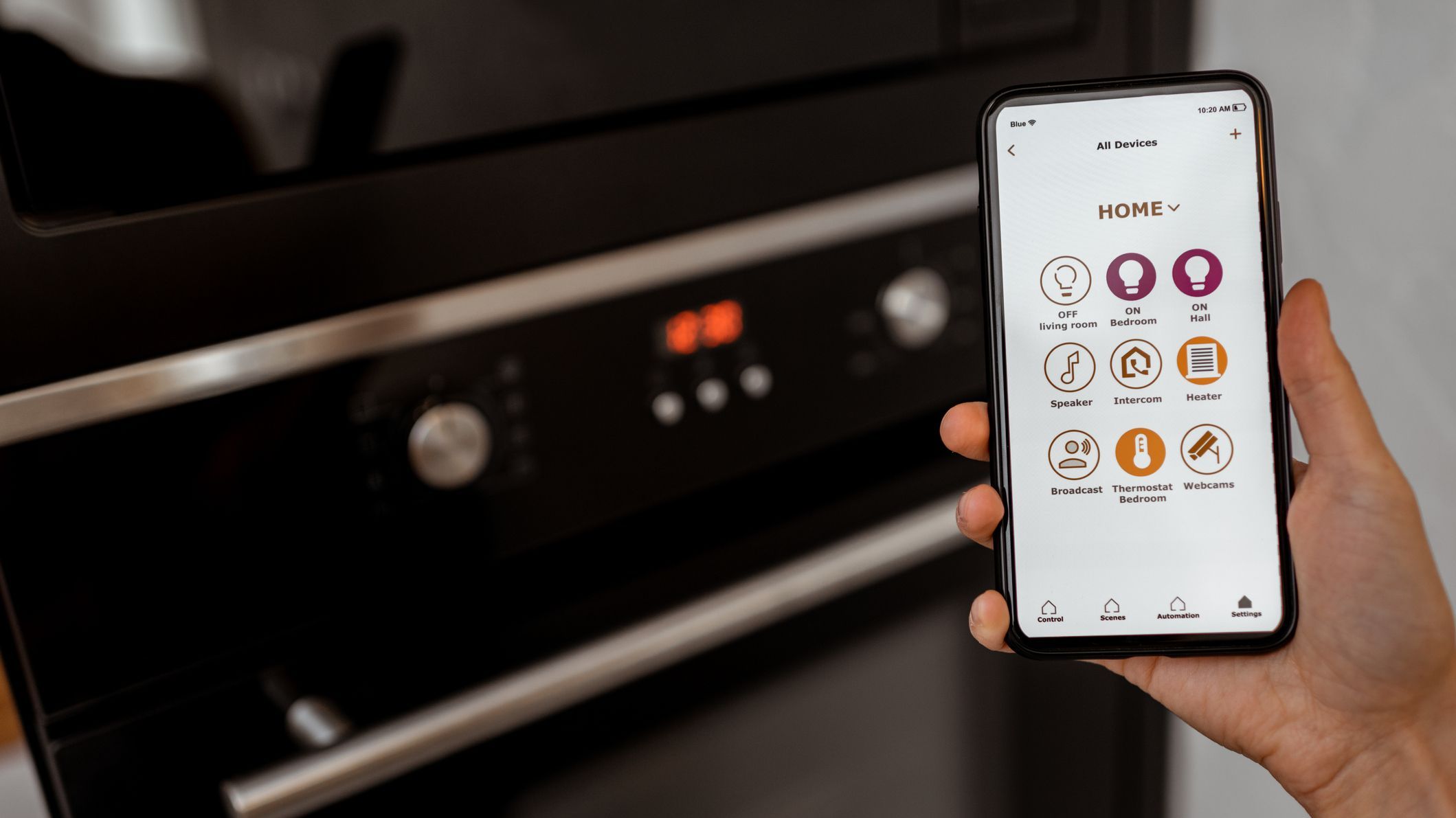 Controlling smart kitchen appliance with mobile application