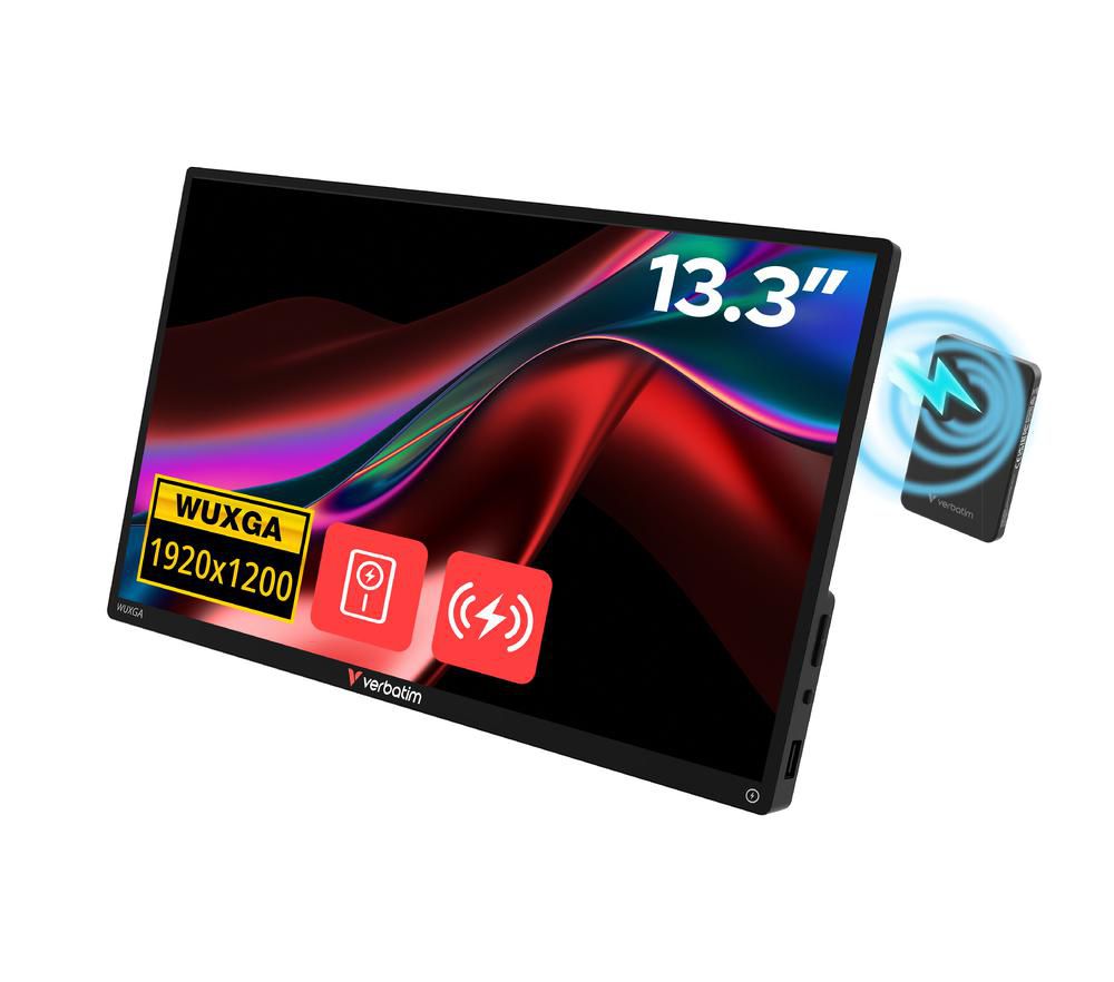 Verbatim 13,3 tommer WUXGA Touch Monitor med 5000 mAh powerbank