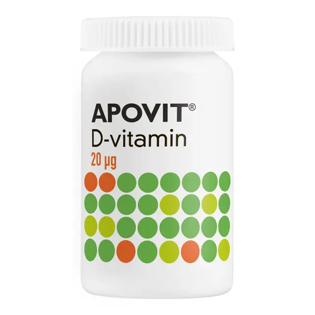 Apovit D3-vitamin 20 µg, 200 tabletter